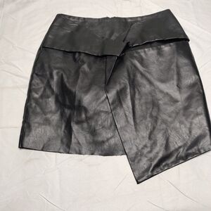 Lalavon Women's Faux Leather Skirt